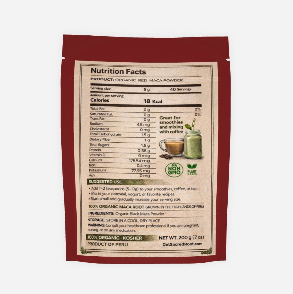 Organic Red Maca root Powder