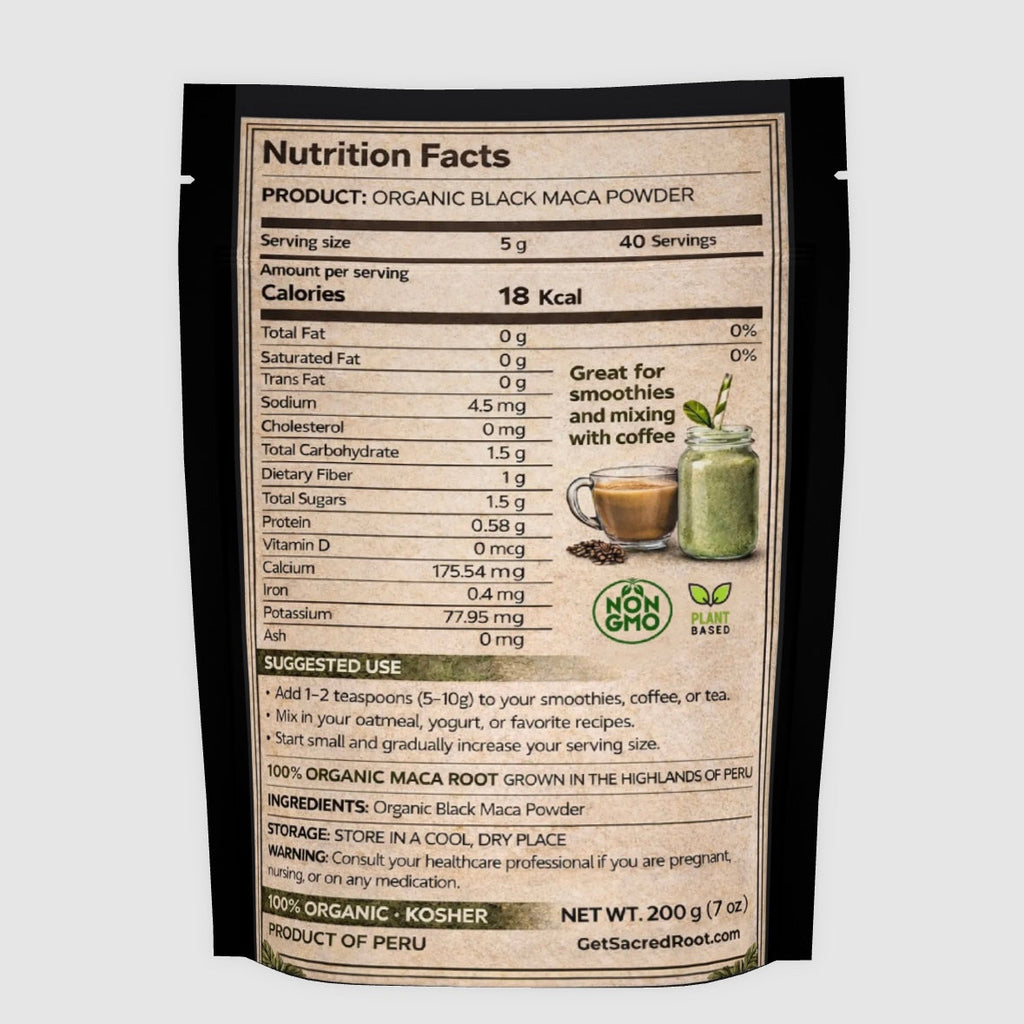 Organic Black Maca root Powder